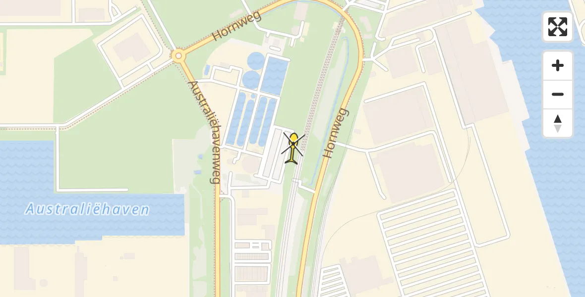 Vluchtroute Traumahelikopter van Amsterdam Heliport naar Amsterdam Heliport