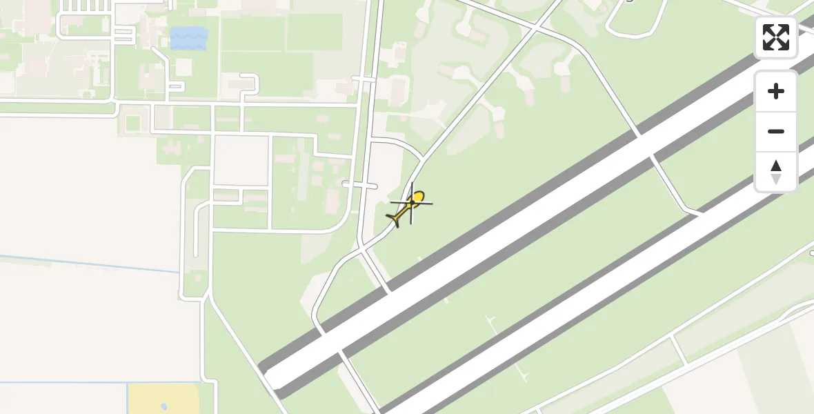Vluchtroute Politiehelikopter van Vliegbasis Volkel naar Vliegbasis Volkel