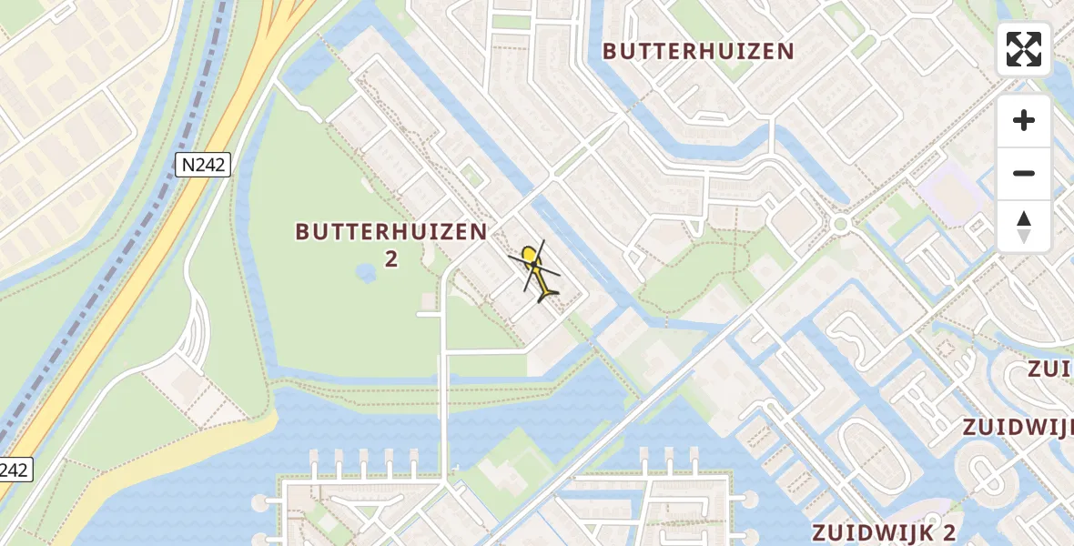 Routekaart van de vlucht: Politiehelikopter naar Heerhugowaard