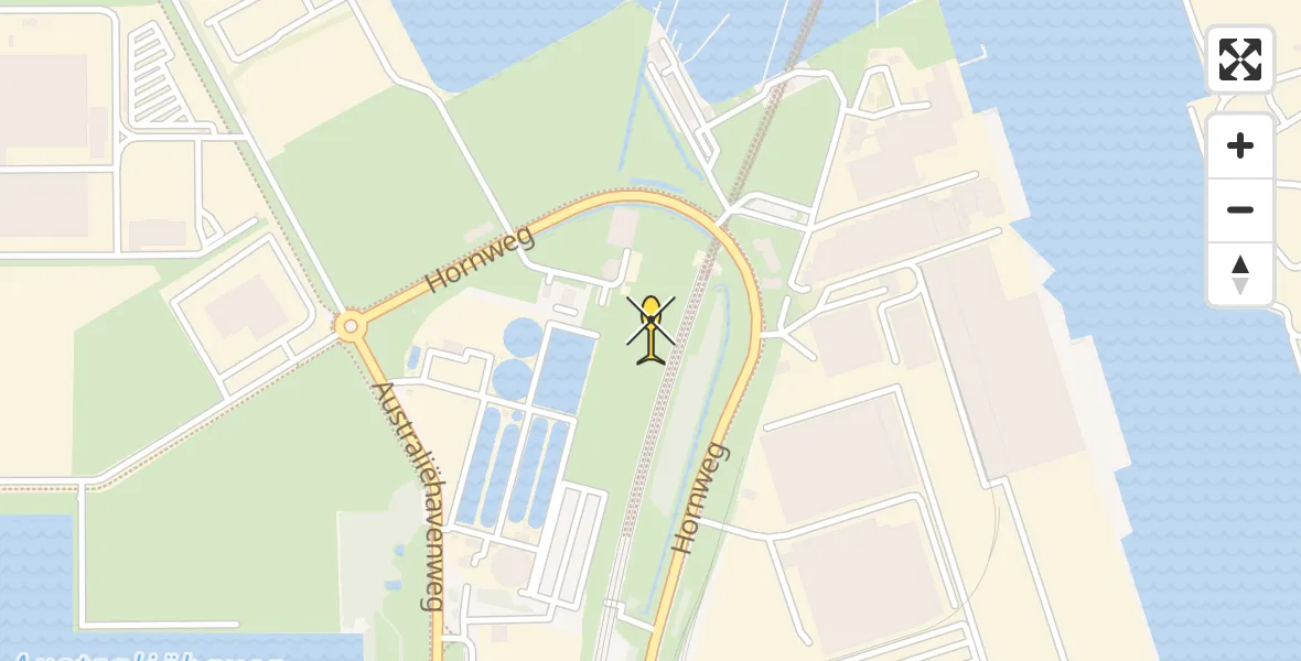 Routekaart van de vlucht: Lifeliner 1 naar Amsterdam Heliport