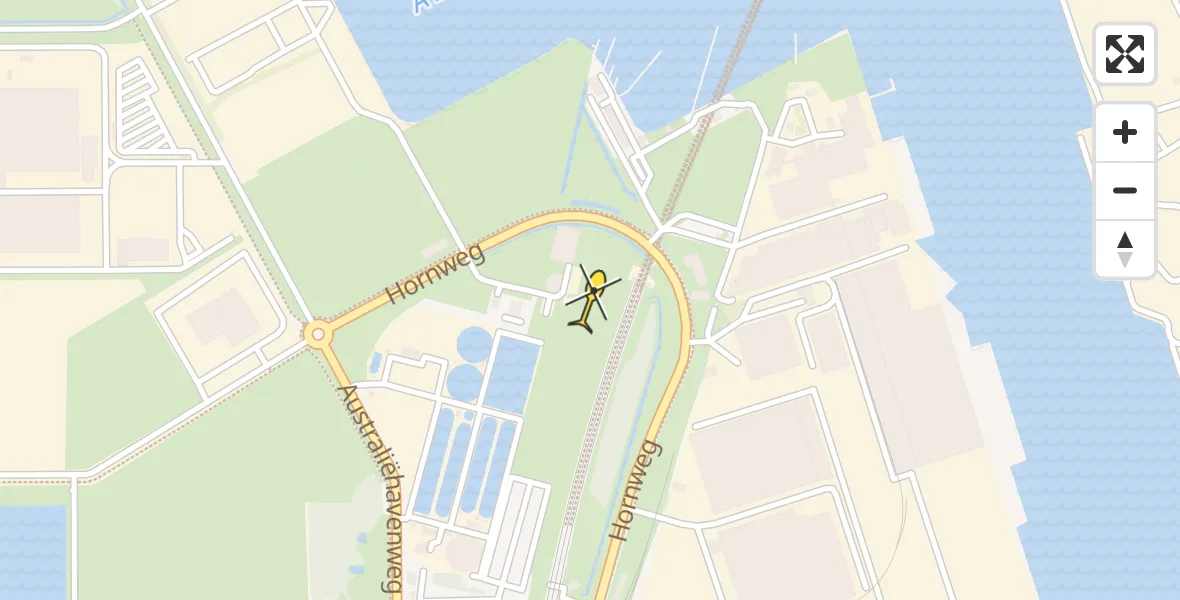 Vluchtroute Traumahelikopter van Amsterdam Heliport naar Amsterdam Heliport