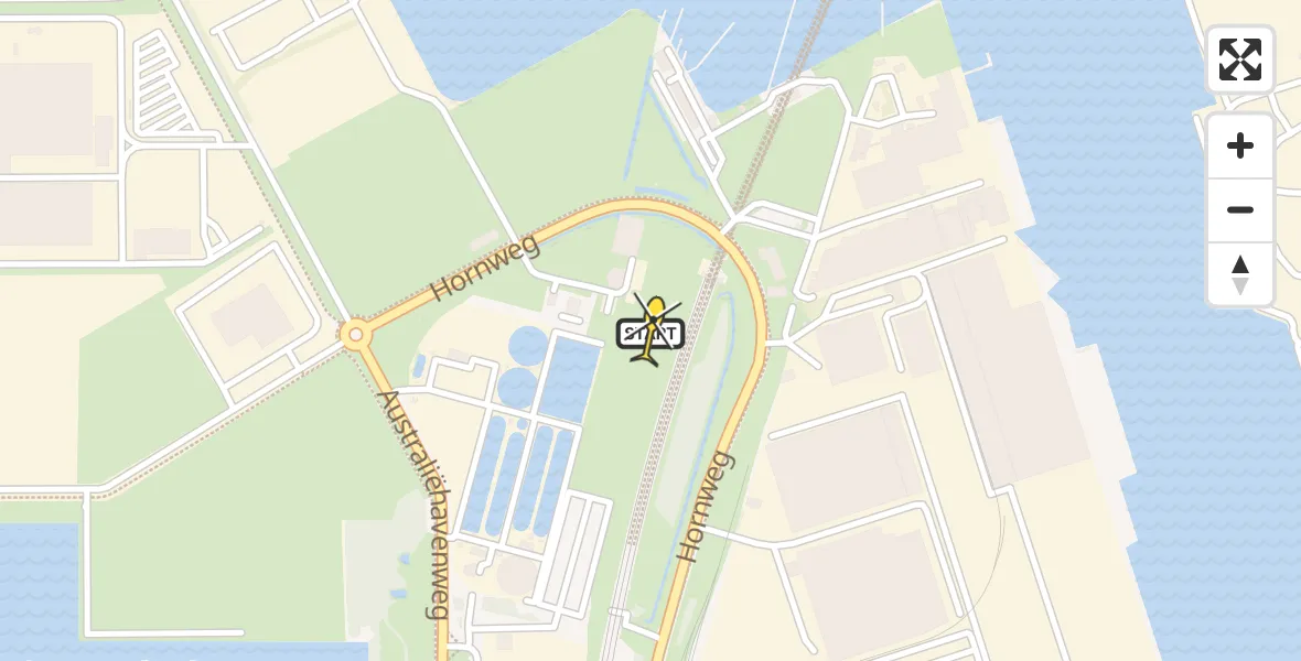 Vluchtroute Traumahelikopter van Amsterdam Heliport naar Amsterdam Heliport