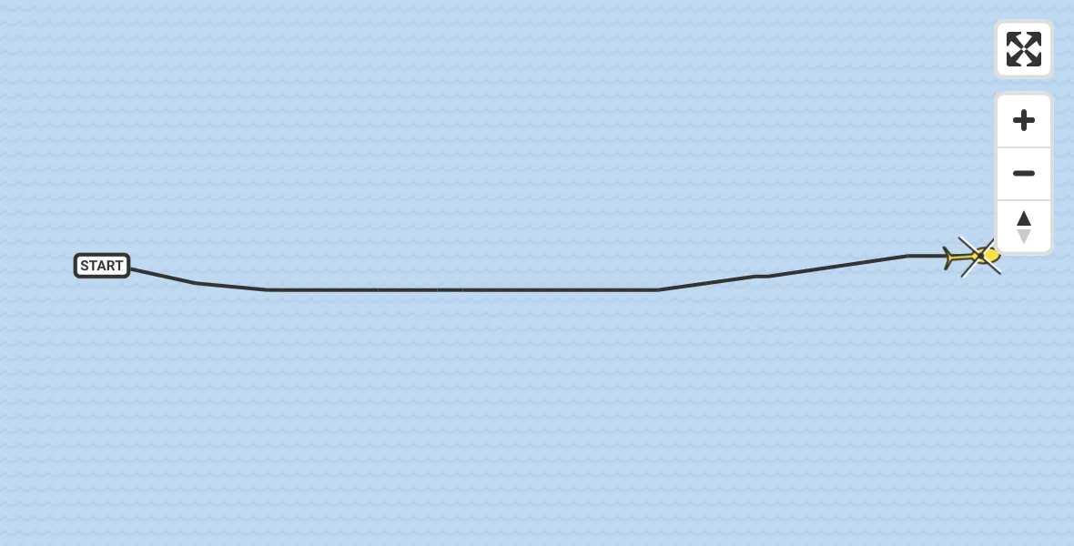 Routekaart van de vlucht: Kustwachthelikopter naar Ritthem, Schaar van Spijkerplaat