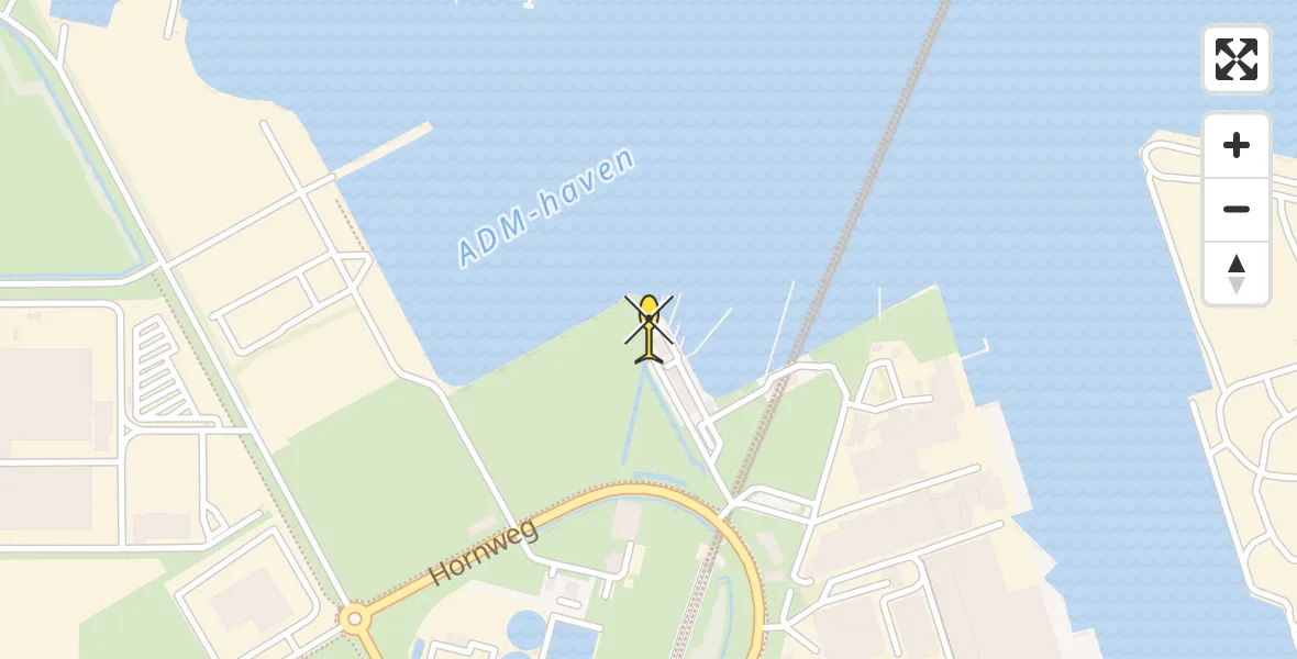 Routekaart van de vlucht: Lifeliner 1 naar Amsterdam Heliport