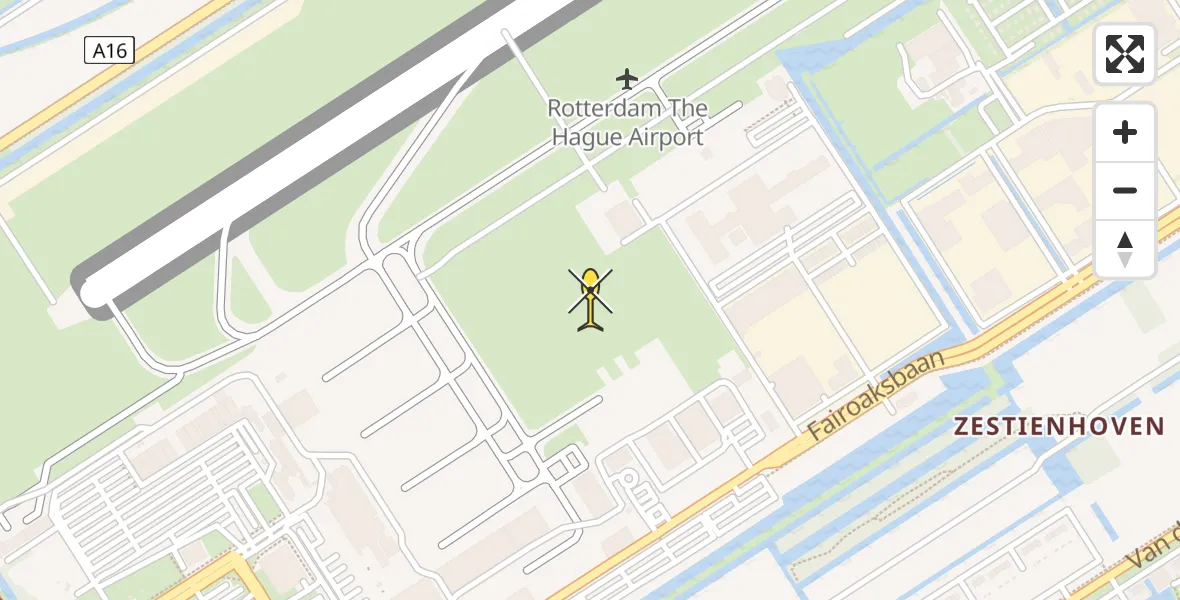 Routekaart van de vlucht: Lifeliner 2 naar Rotterdam The Hague Airport