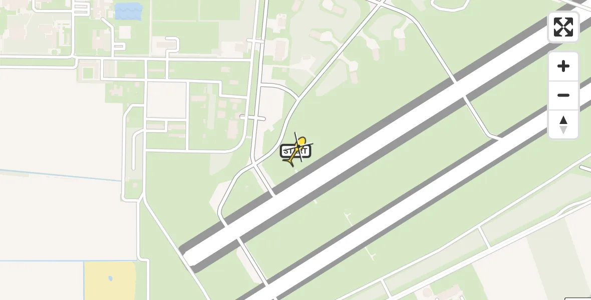 Vluchtroute Politiehelikopter van Vliegbasis Volkel naar Vliegbasis Volkel