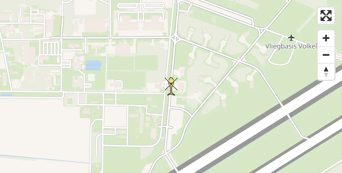 Routekaart van de vlucht: Lifeliner 3 naar Vliegbasis Volkel