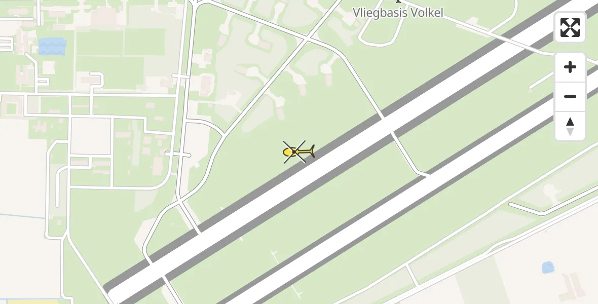 Routekaart van de vlucht: Lifeliner 3 naar Vliegbasis Volkel