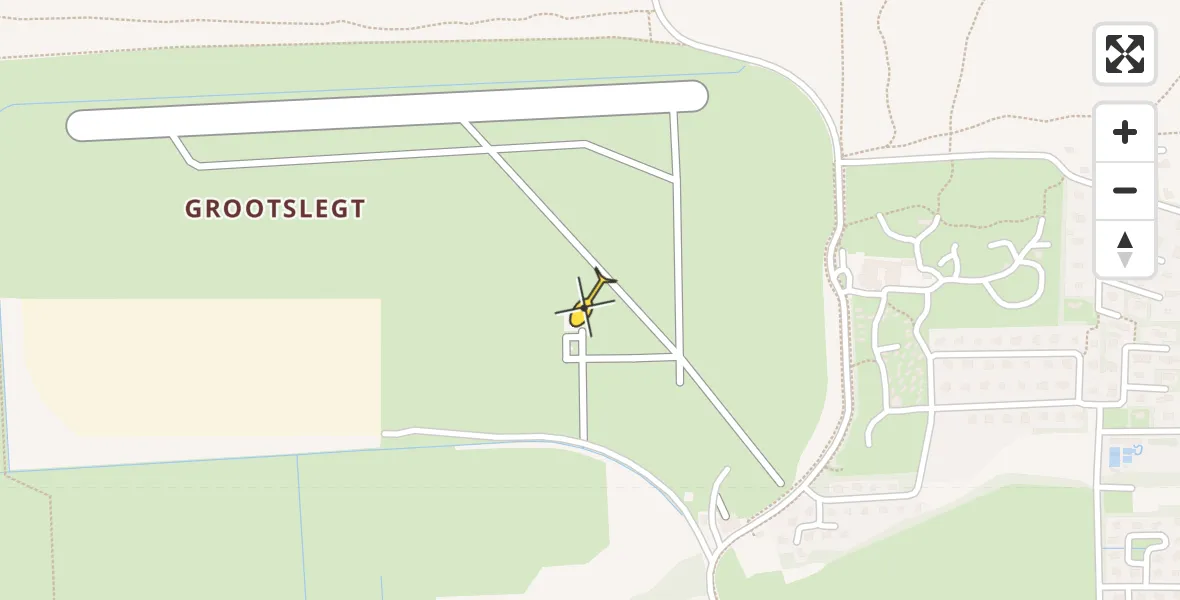 Routekaart van de vlucht: Ambulancehelikopter naar Ameland Airport Ballum