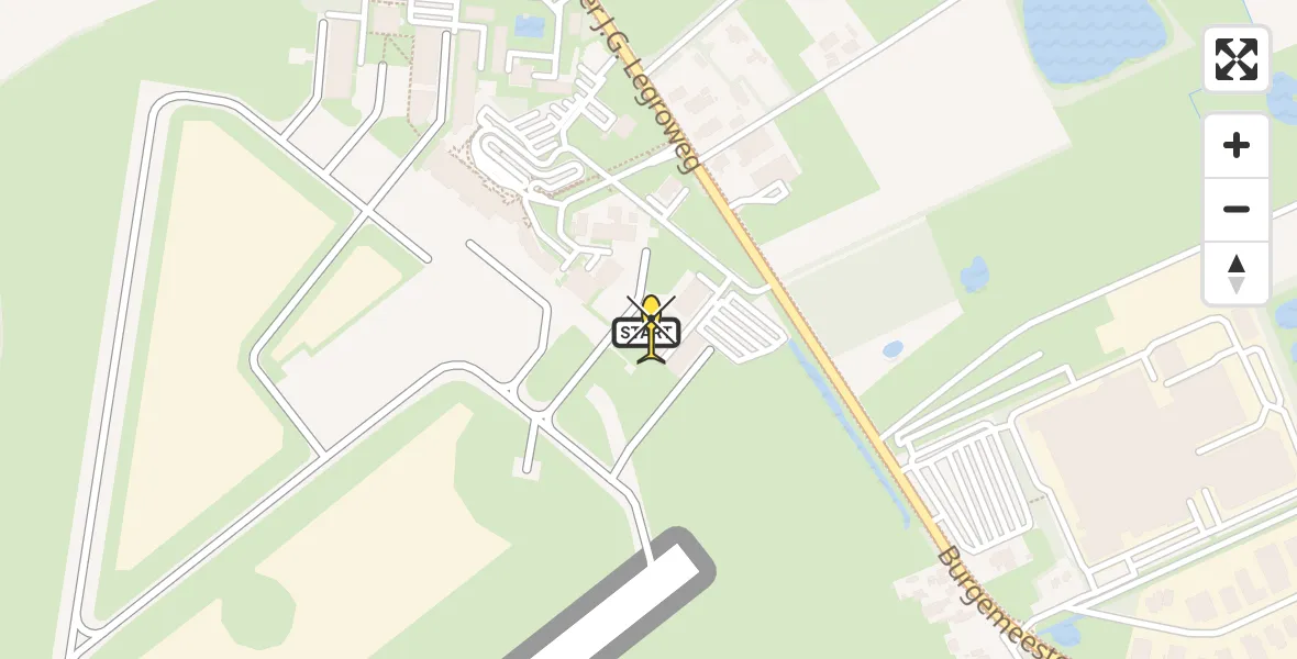 Routekaart van de vlucht: Traumahelikopter naar Groningen Airport Eelde, Machlaan