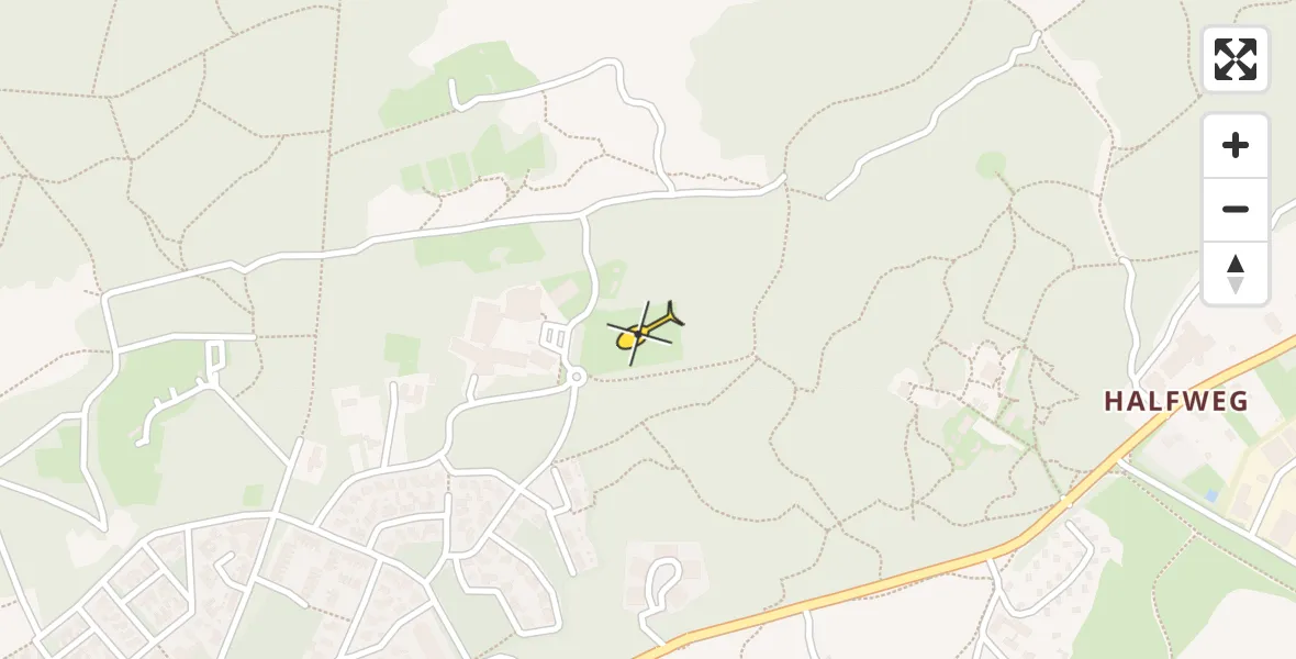 Routekaart van de vlucht: Ambulancehelikopter naar West-Terschelling