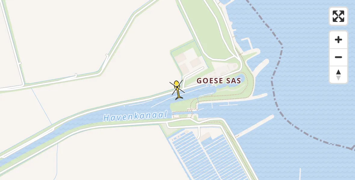 Routekaart van de vlucht: Politiehelikopter naar Wilhelminadorp