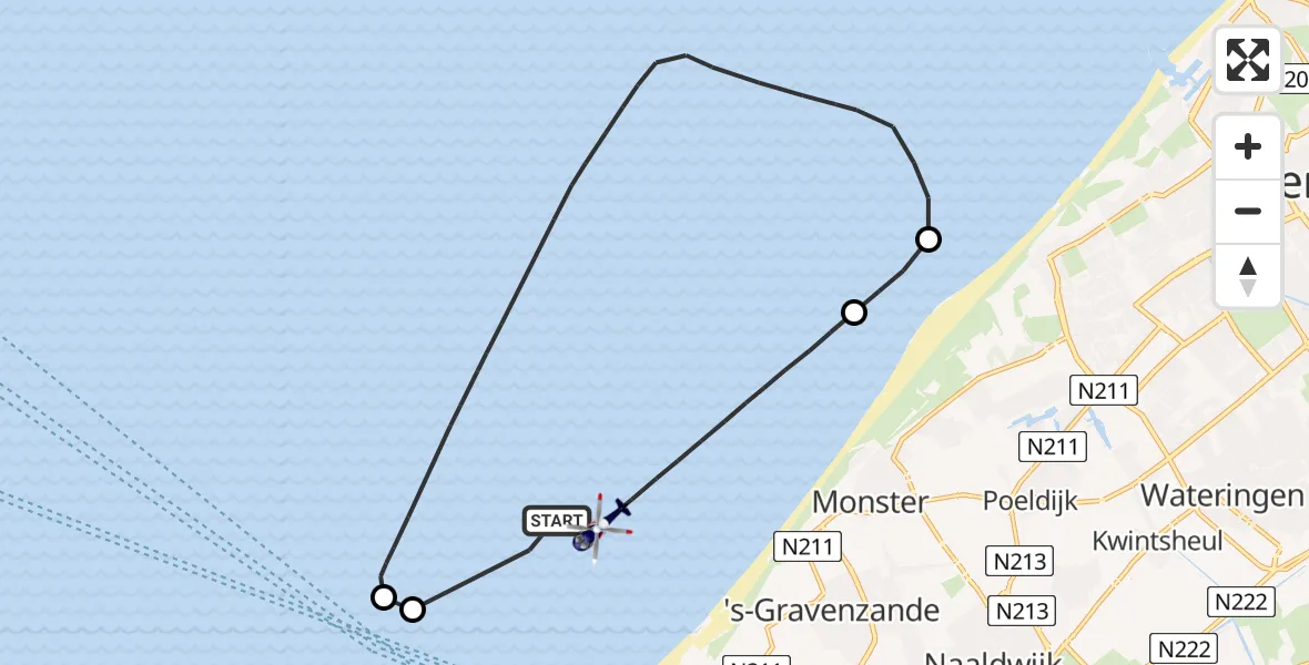 Vluchtroute Politiehelikopter  - , 31 maart 2025, 10:33