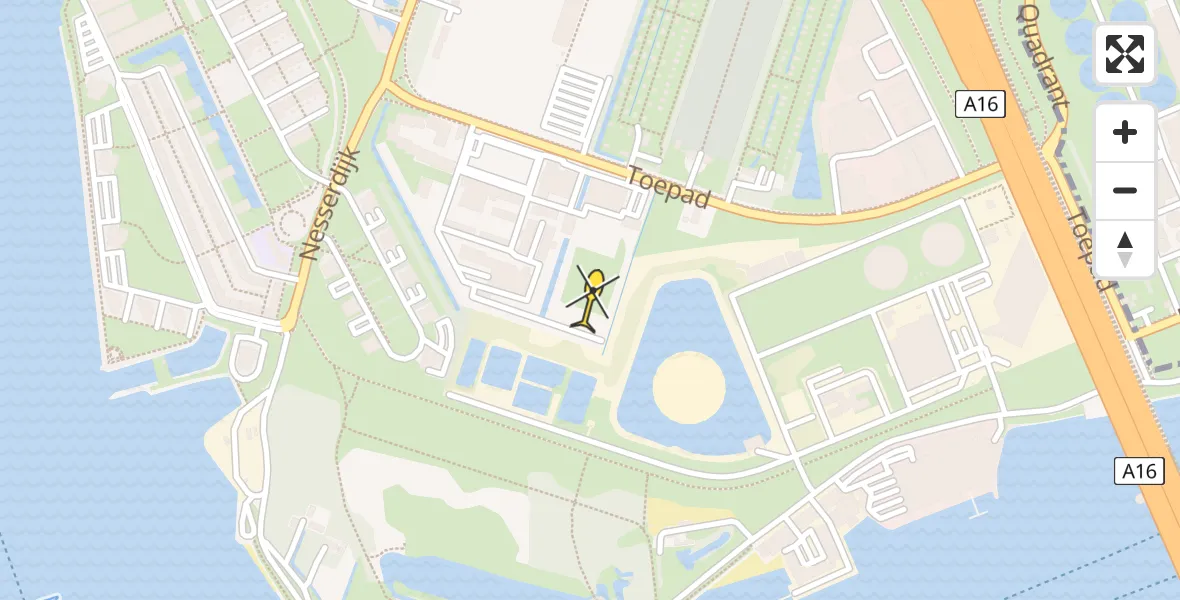 Routekaart van de vlucht: Politiehelikopter naar Rotterdam