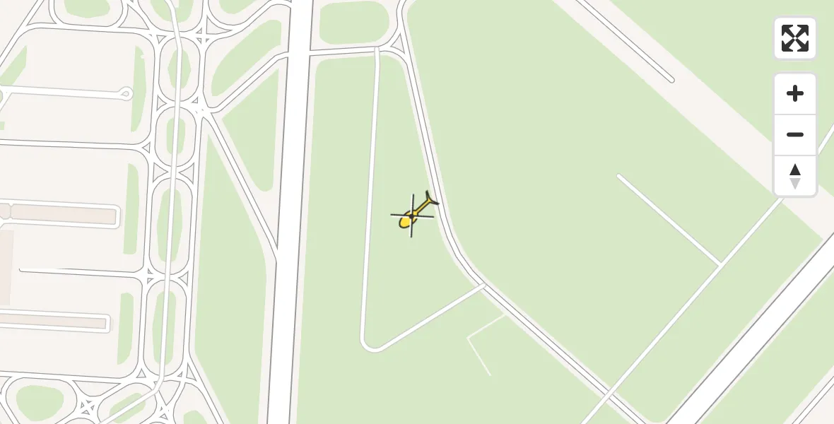 Routekaart van de vlucht: Politieheli naar Luchthaven Schiphol