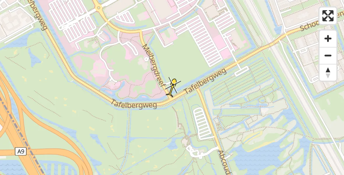 Routekaart van de vlucht: Lifeliner 1 naar Academisch Medisch Centrum (AMC)