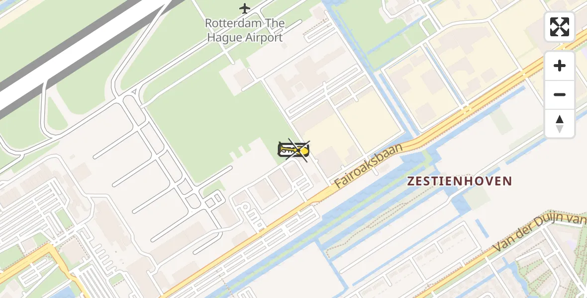 Routekaart van de vlucht: Lifeliner 2 naar Rotterdam The Hague Airport, Brandenburgbaan