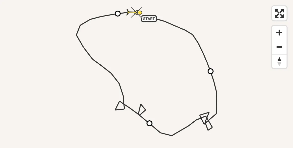 Routekaart van de vlucht: Traumahelikopter naar Sankt Augustin