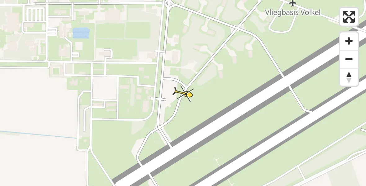 Routekaart van de vlucht: Lifeliner 3 naar Vliegbasis Volkel