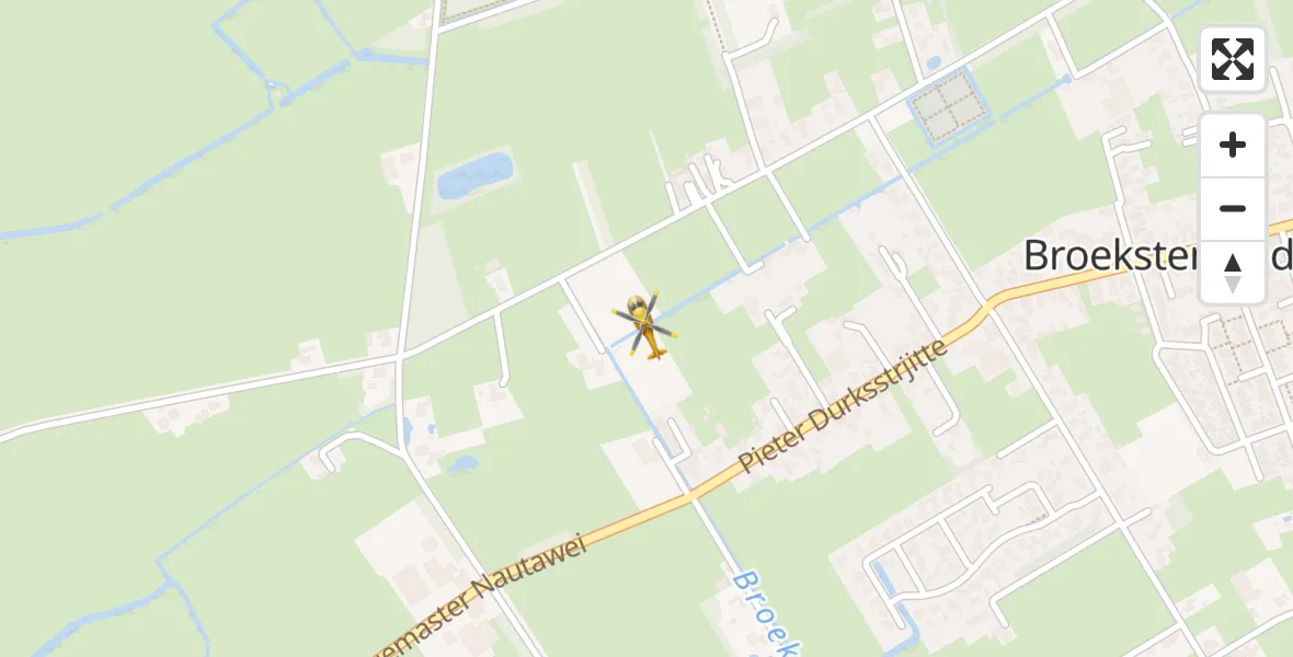 Vluchtroute Traumahelikopter Broeksterwâld - Broeksterwâld, 03 april 2025, 17:02
