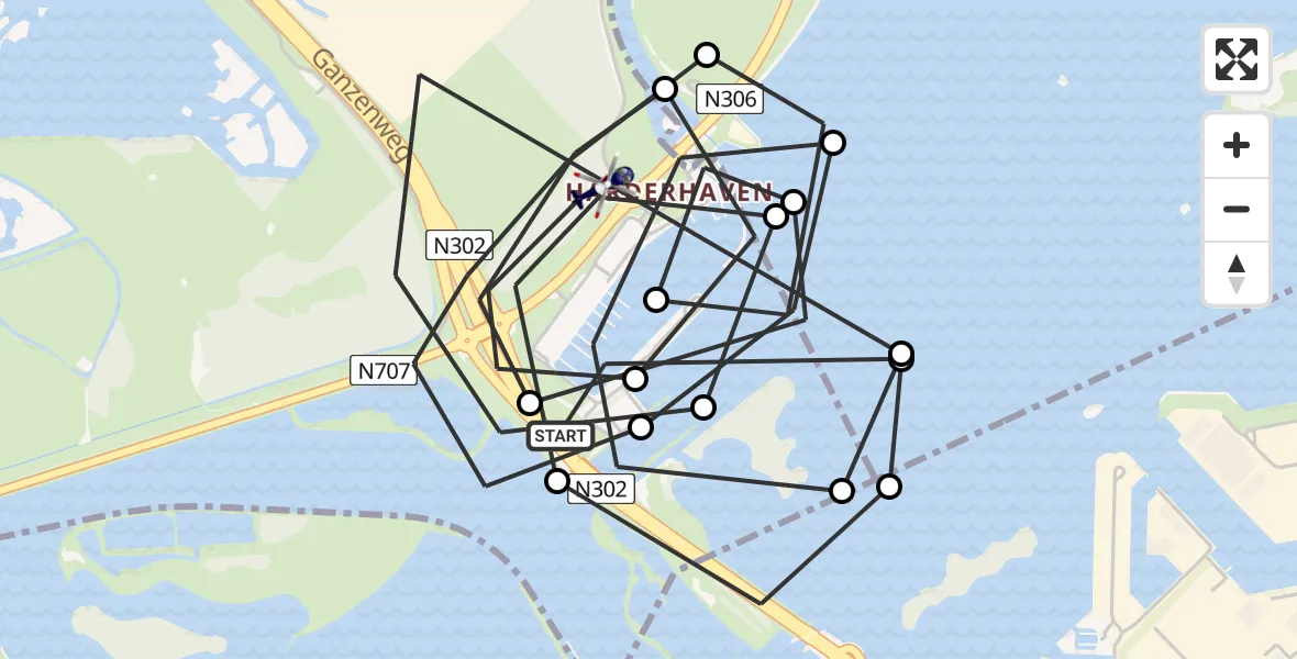 Vluchtroute Politiehelikopter Zeewolde - Zeewolde, 04 april 2025, 08:42