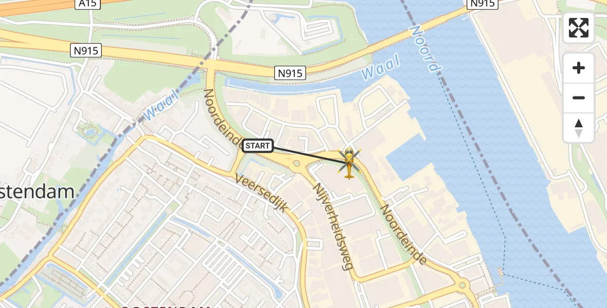 Vluchtroute Traumahelikopter Hendrik-Ido-Ambacht - Hendrik-Ido-Ambacht, 04 april 2025, 08:50
