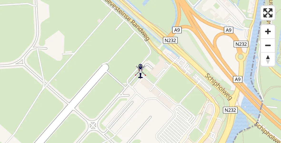 Vluchtroute Politiehelikopter Schiphol - Schiphol, 04 april 2025, 09:41