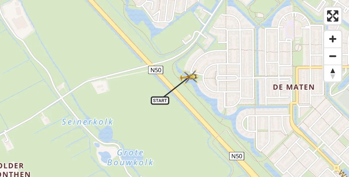 Vluchtroute Traumahelikopter Kampen - Kampen, 04 april 2025, 11:26