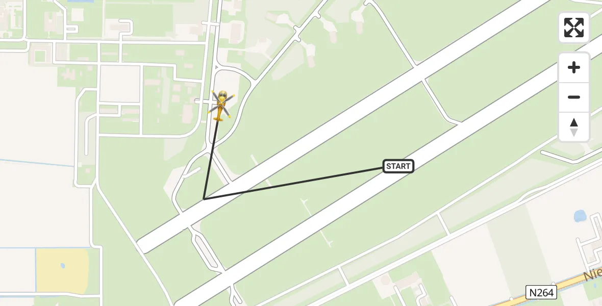 Vluchtroute Traumahelikopter Vliegbasis Volkel - Vliegbasis Volkel, 04 april 2025, 12:52