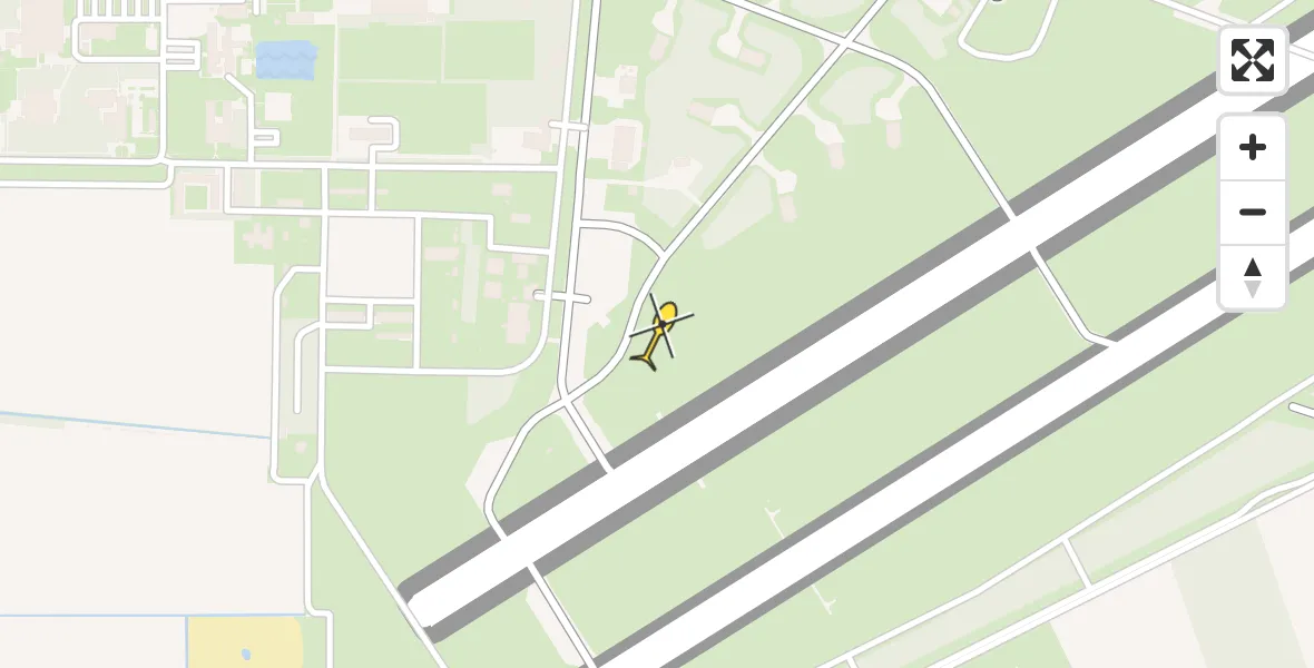 Vluchtroute Politiehelikopter van Vliegbasis Volkel naar Vliegbasis Volkel