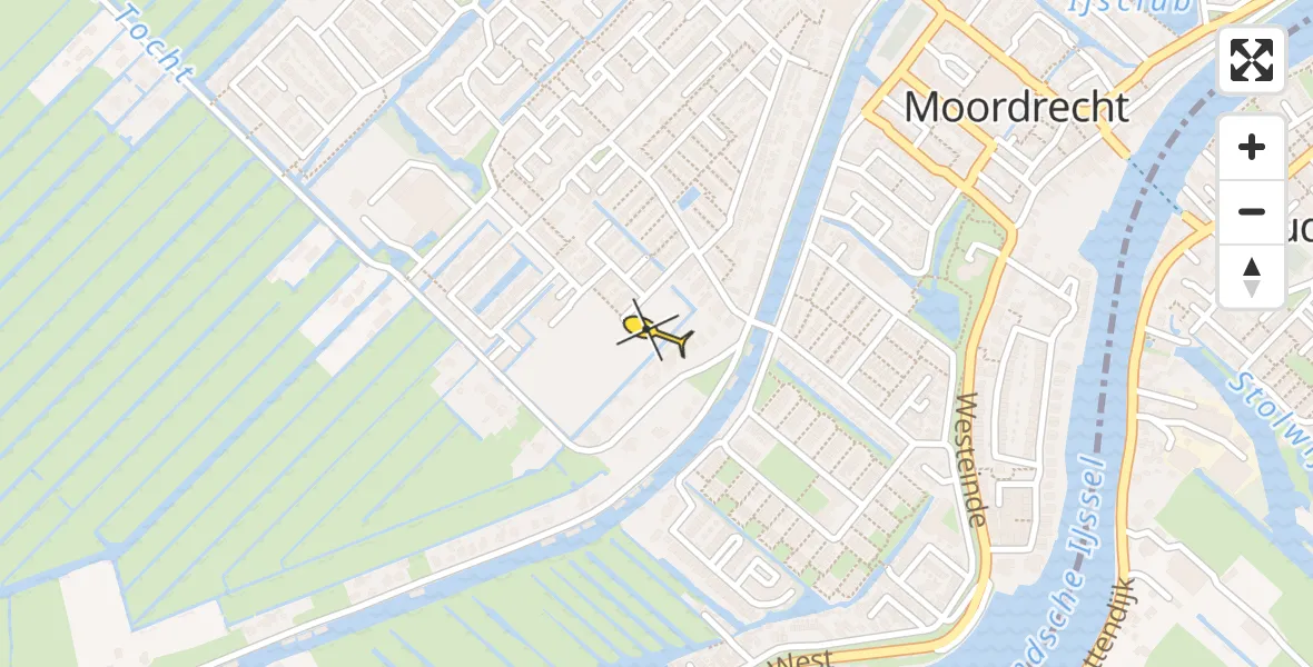 Routekaart van de vlucht: Lifeliner 2 naar Moordrecht