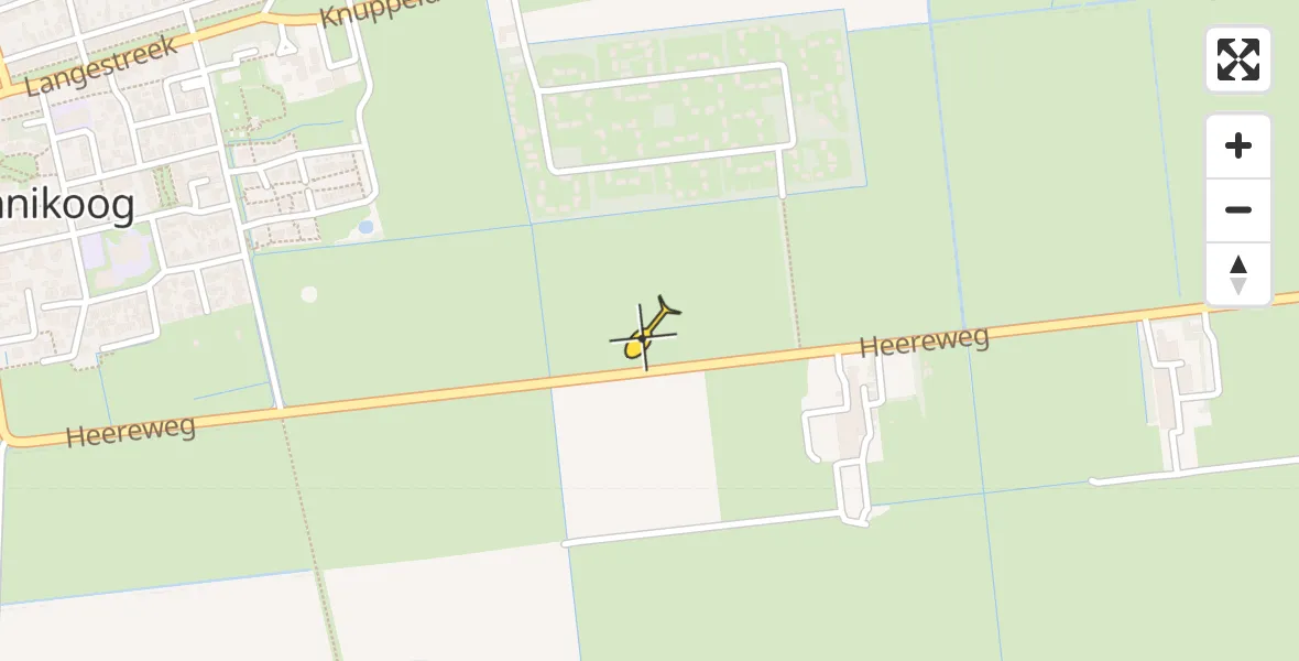 Routekaart van de vlucht: Ambulancehelikopter naar Schiermonnikoog