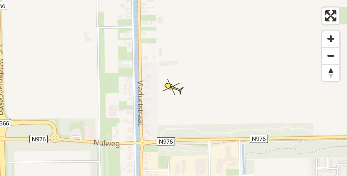 Routekaart van de vlucht: Lifeliner 4 naar Ter Apel