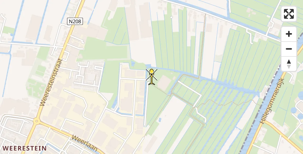 Routekaart van de vlucht: Lifeliner 1 naar Hillegom