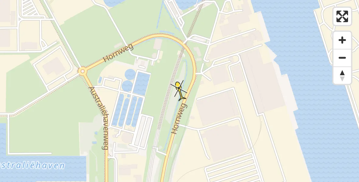 Routekaart van de vlucht: Lifeliner 1 naar Amsterdam Heliport