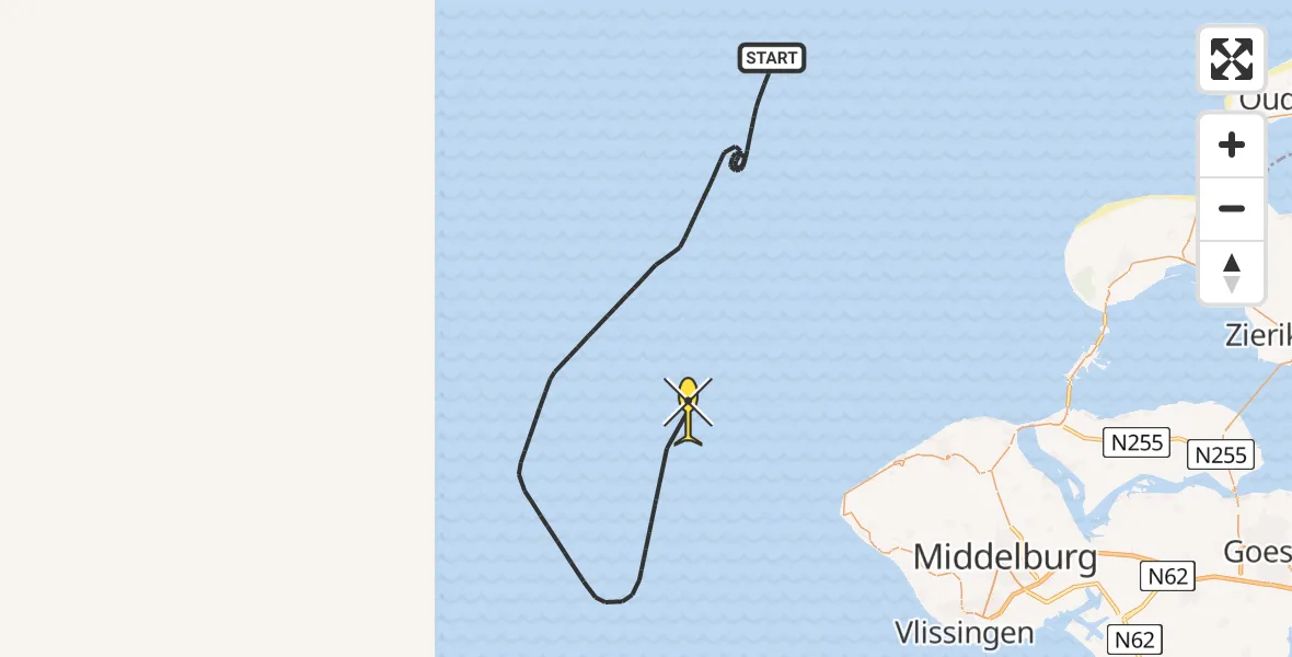 Routekaart van de vlucht: Politieheli naar 