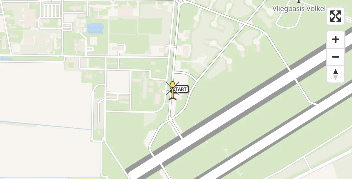 Routekaart van de vlucht: Lifeliner 3 naar Vliegbasis Volkel, Zeelandsedijk