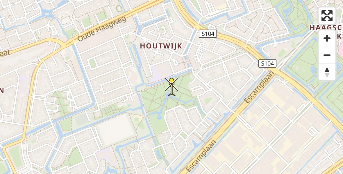 Routekaart van de vlucht: Lifeliner 1 naar Den Haag