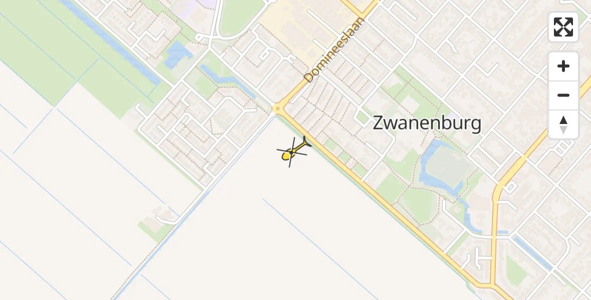 Routekaart van de vlucht: Lifeliner 1 naar Zwanenburg