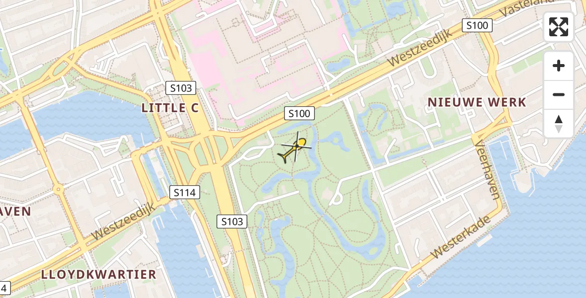 Routekaart van de vlucht: Lifeliner 2 naar Erasmus MC