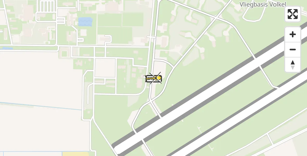 Routekaart van de vlucht: Politiehelikopter naar Vliegbasis Volkel, Zeelandsedijk