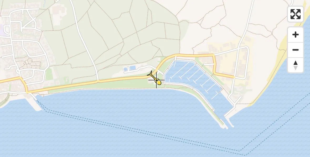 Routekaart van de vlucht: Ambulanceheli naar Vlieland Heliport