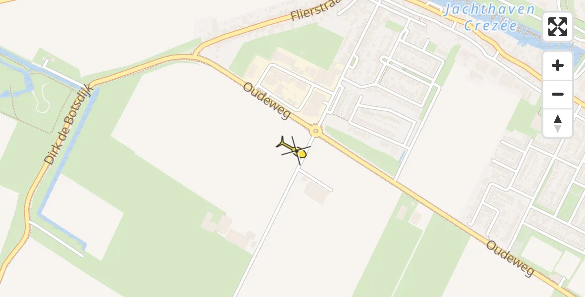 Routekaart van de vlucht: Lifeliner 3 naar Lage Zwaluwe