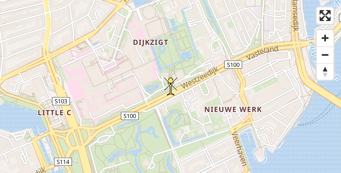 Routekaart van de vlucht: Lifeliner 3 naar Erasmus MC