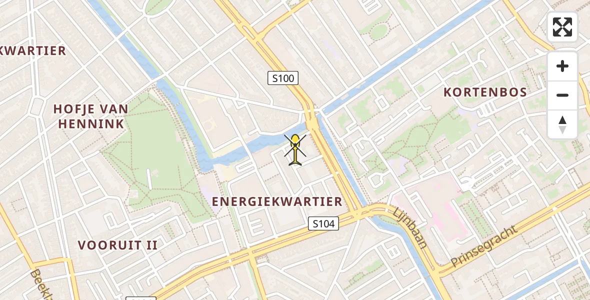 Routekaart van de vlucht: Lifeliner 2 naar Den Haag