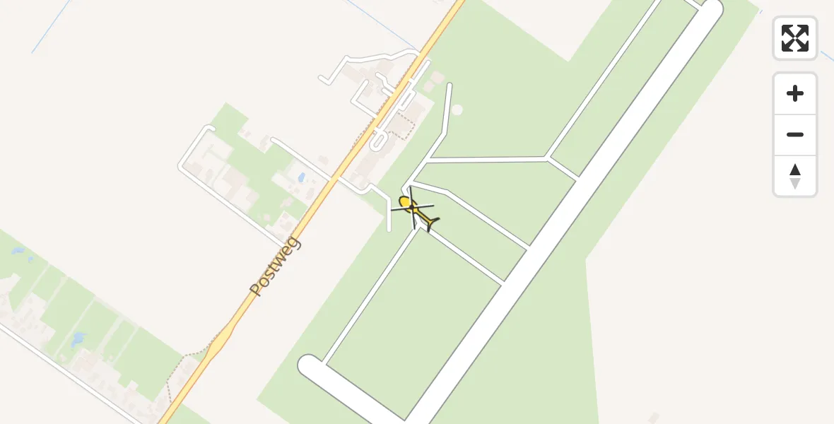 Routekaart van de vlucht: Politiehelikopter naar Texel International Airport