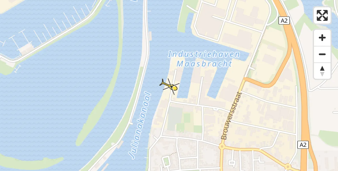 Routekaart van de vlucht: Lifeliner 3 naar Maasbracht