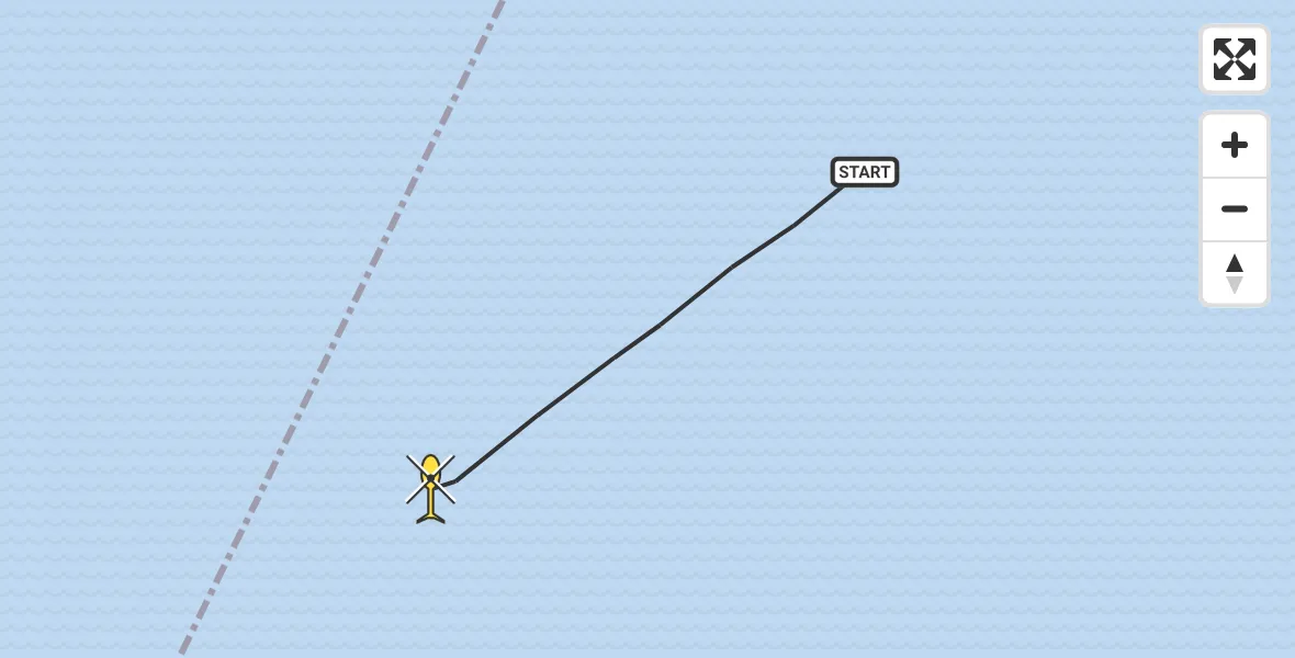 Routekaart van de vlucht: Kustwachthelikopter naar Serooskerke, Sophiahaven
