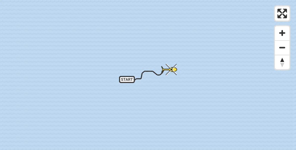 Routekaart van de vlucht: Kustwachthelikopter naar Serooskerke