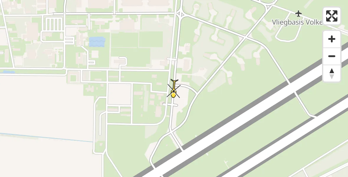 Routekaart van de vlucht: Lifeliner 3 naar Vliegbasis Volkel